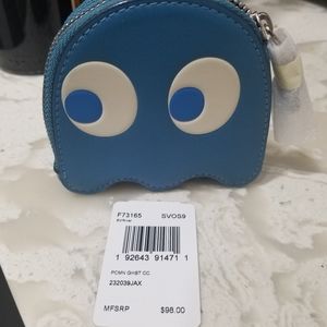 Coach Pac Man ghost coin case
